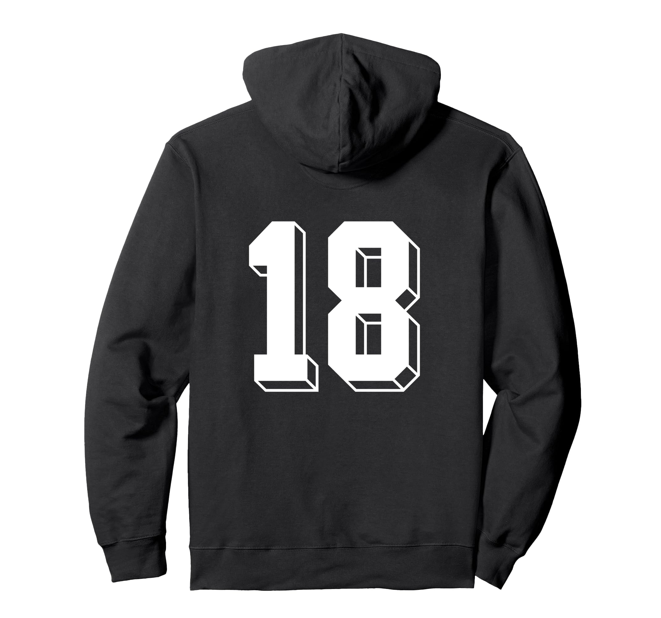 Number 18 Backside 80S 90S Team Jersey Hoodie - Graphic Print Unisex