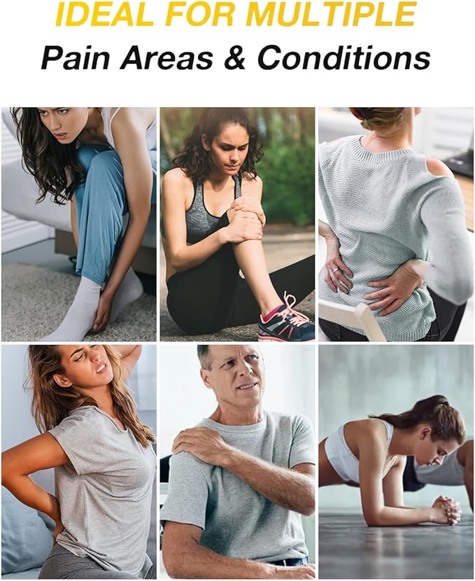TENS Unit Muscle Stimulator for Pain Relief Therapy – 24 Modes TENS Machine & EMS Massager, Period Simulator Machine for Men & Women, Portable Muscle Stimulator for Back, Shoulder, and Neck Pain