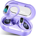 Wireless Earbuds, 2025 Bluetooth 5.4 Headphones Sport, Bluetooth Earbuds with ENC Noise Canceling Mic, 50H Stereo Wireless Headphones IP7 Waterproof with Earhooks, Dual LED Display for Workout/Running