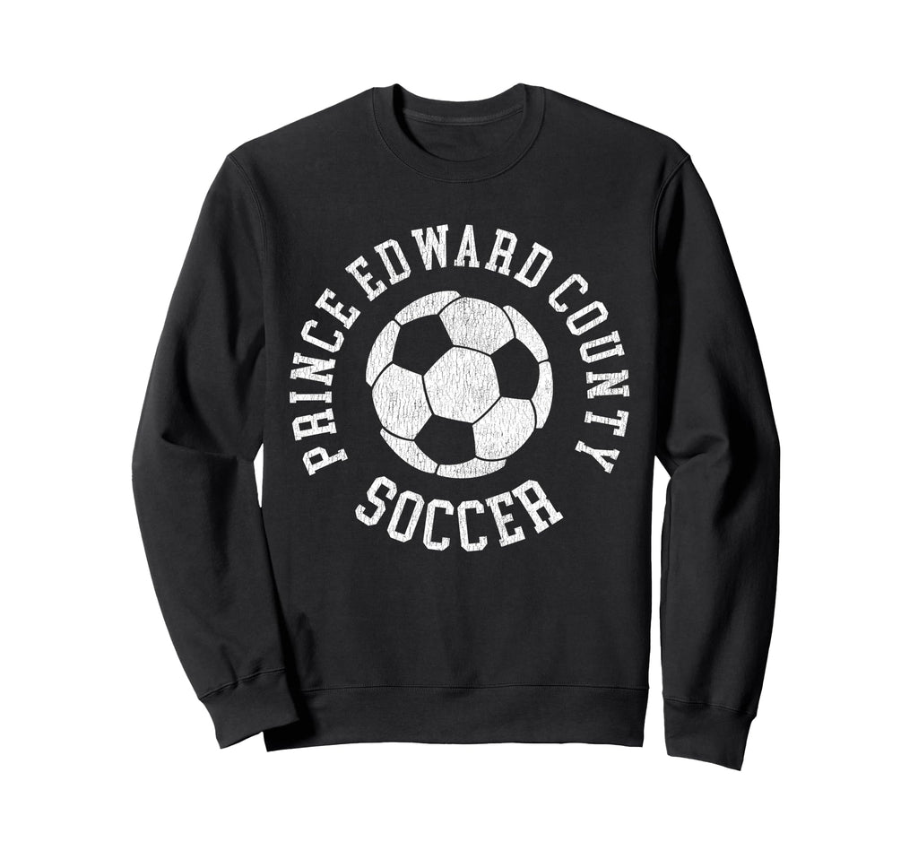 Prince Edward County Soccer Distressed Sweatshirt - Trendy Graphic Unisex