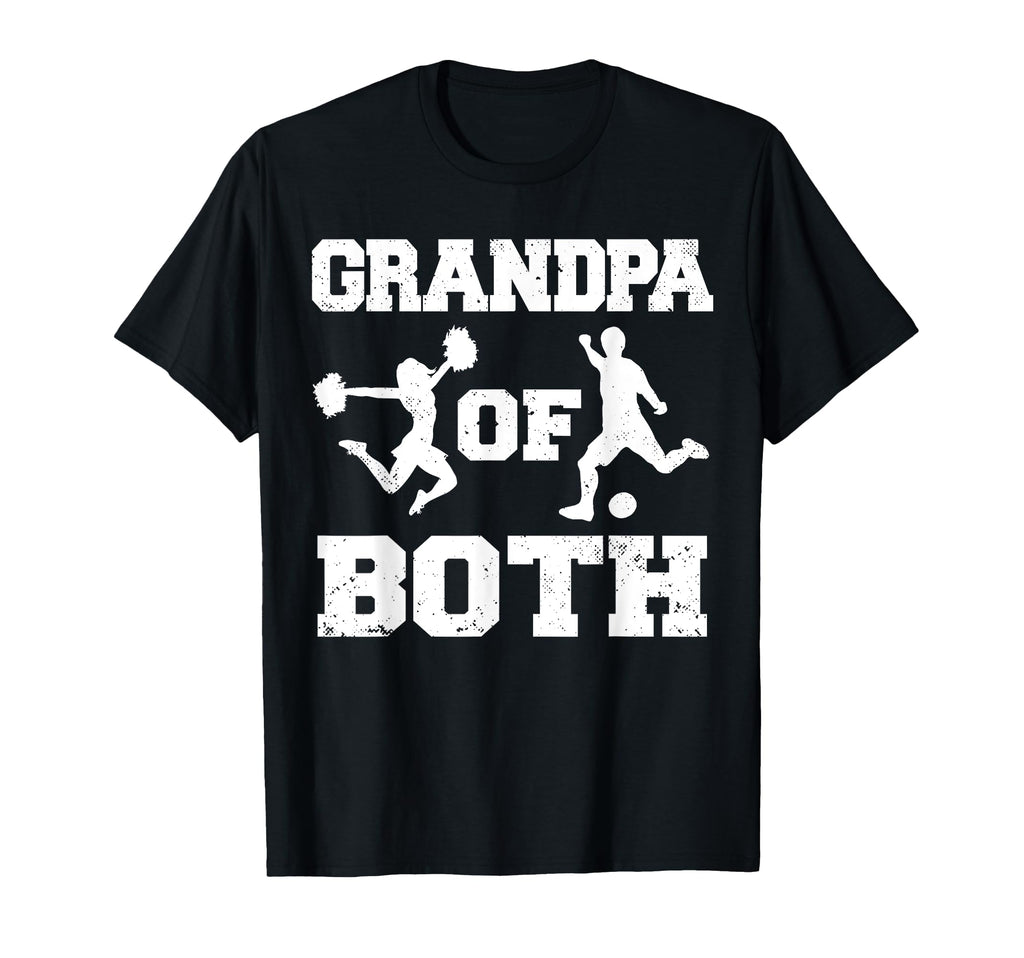 Grandpa Both Funny Soccer And Cheer T-Shirt - Unique Graphic for Adults