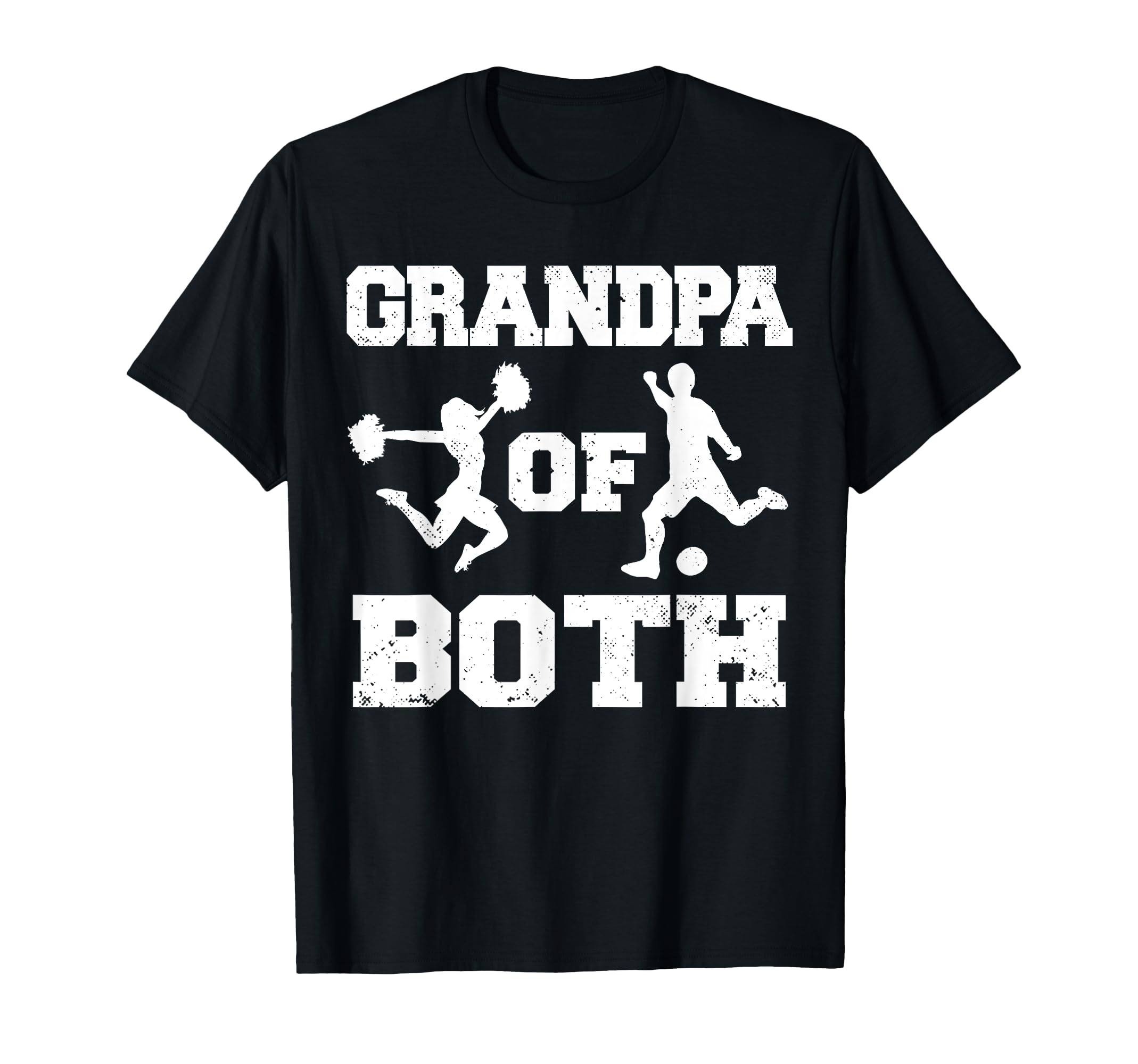 Grandpa Both Funny Soccer And Cheer T-Shirt - Unique Graphic for Adults
