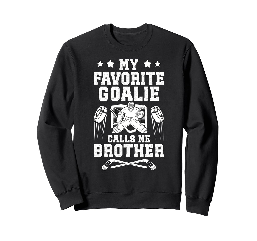 Proud Ice Hockey Goalie Brother Sweatshirt - Novelty Apparel for Adults