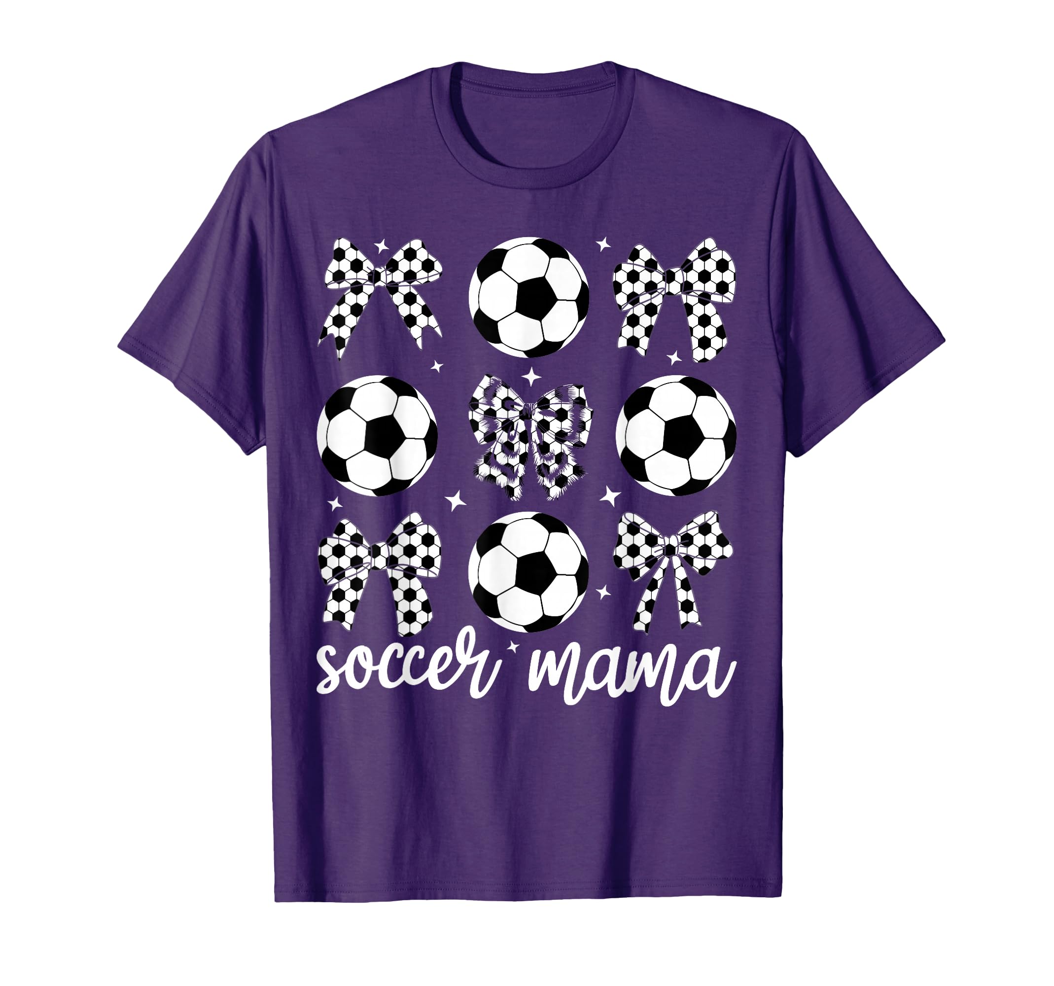 Soccer Mama Coquette Bow Soccer Mom T-Shirt - Casual Everyday Wear Unisex