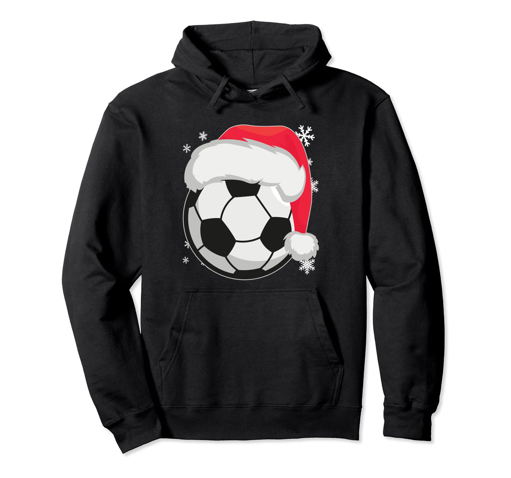 Santa Soccer Ball Player Coach Hoodie - Novelty Apparel Unisex