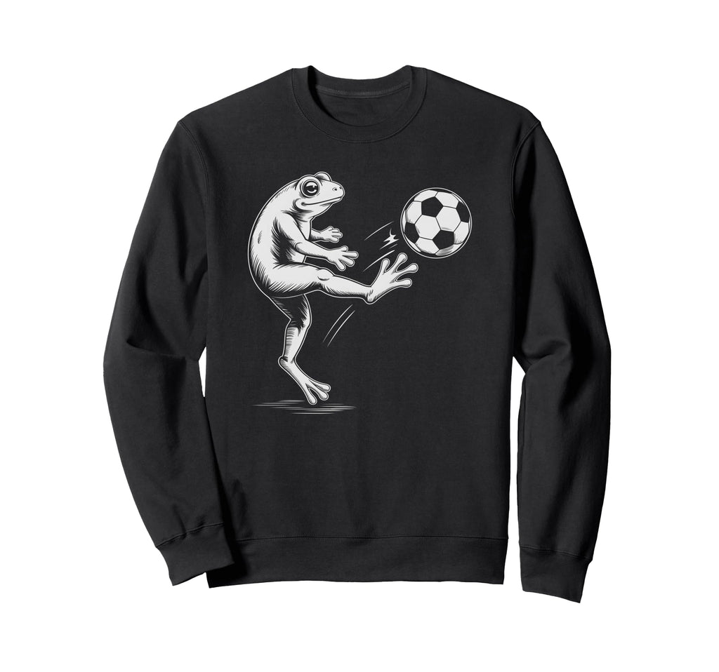 Kawaii Soccer Frog Cleats Play Game Sweatshirt - Fun Novelty Design Unisex
