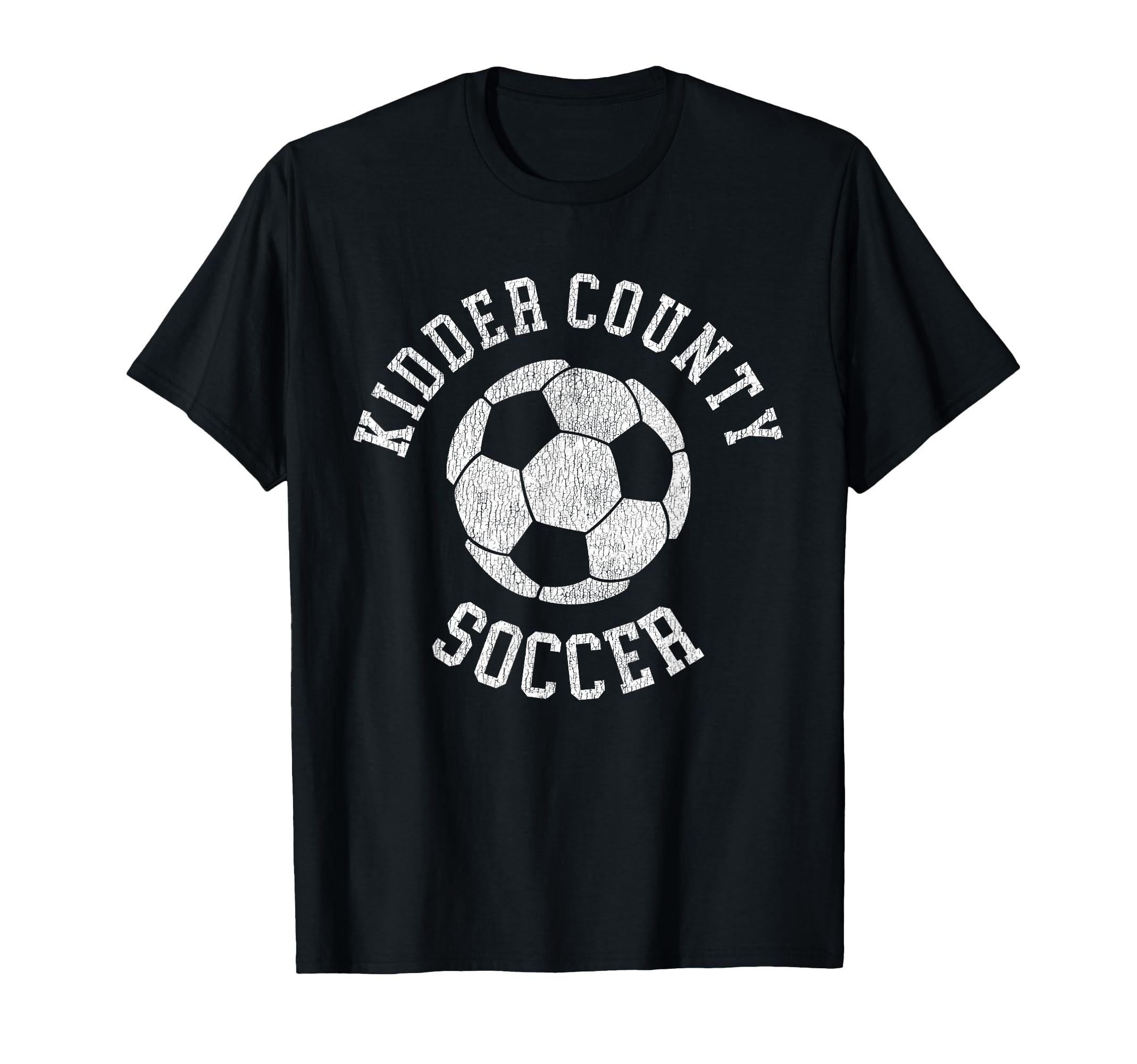 Kidder County Soccer Distressed 90S T-Shirt - Graphic Print Unisex