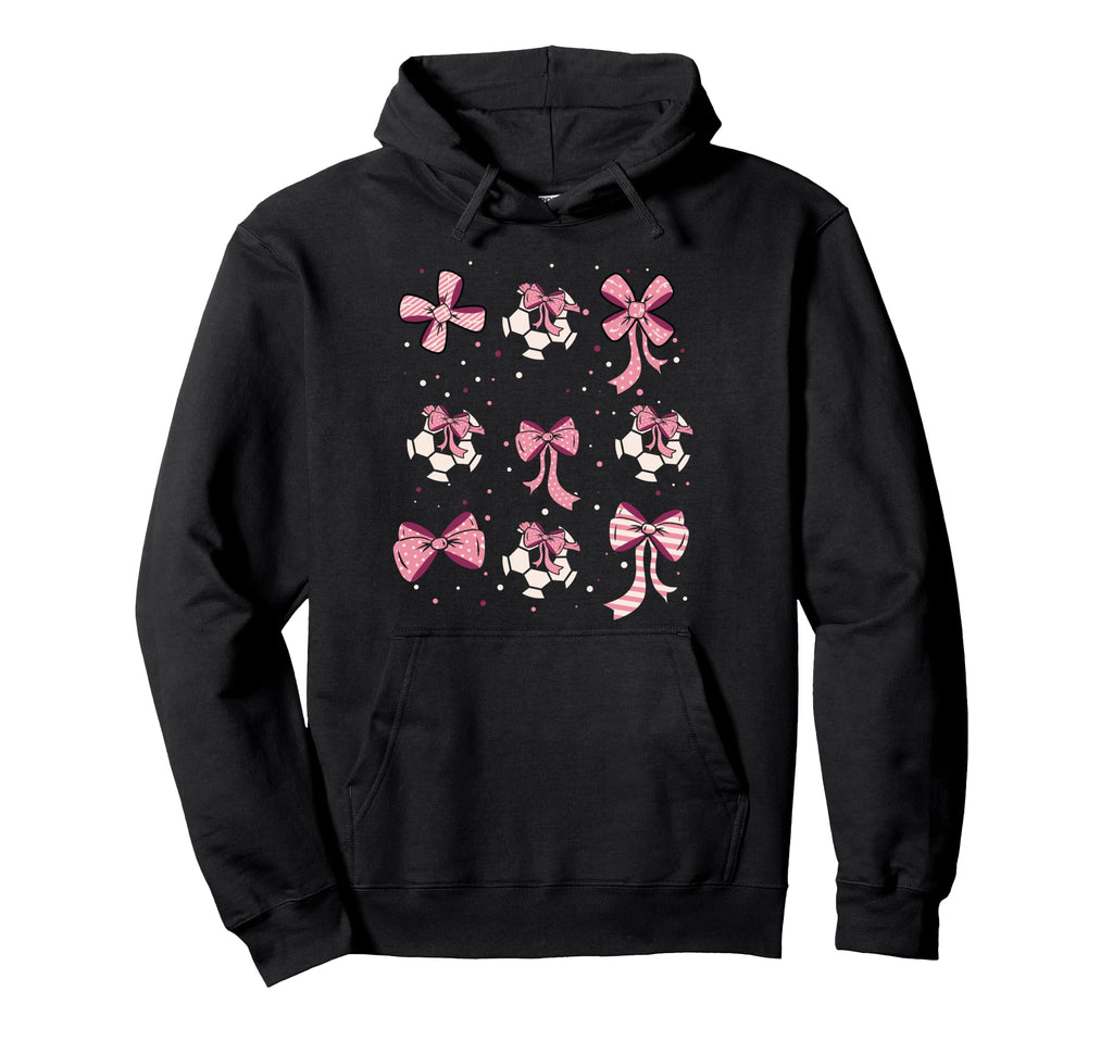 Soccer Ball Coquette Bow Game Day Hoodie - Fun Novelty Design Unisex