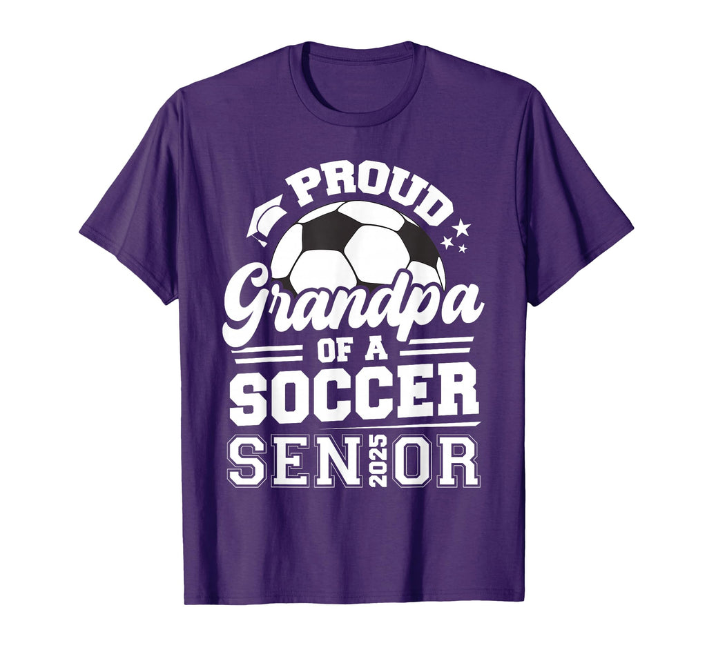 Proud Grandpa Soccer Ball Senior T-Shirt - Aesthetic Graphic Men Women