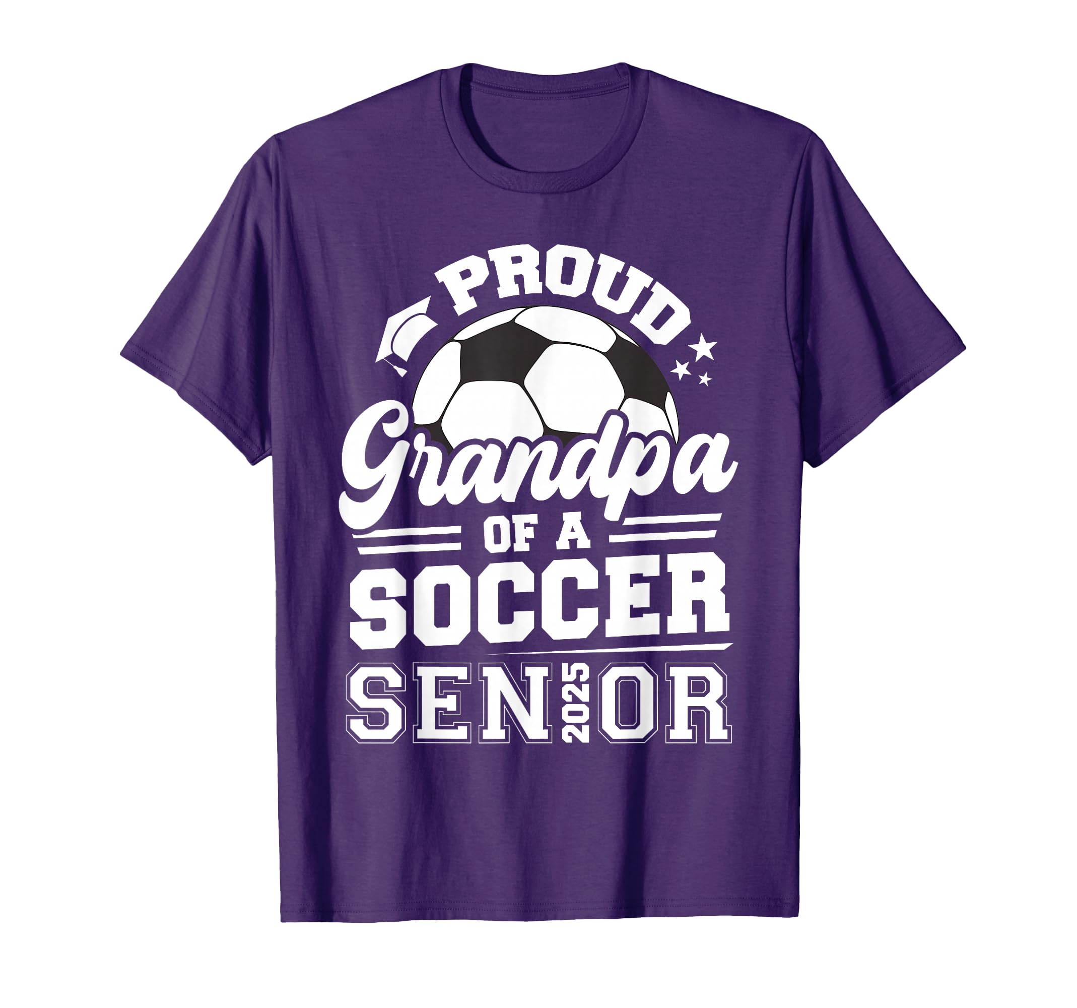 Proud Grandpa Soccer Ball Senior T-Shirt - Aesthetic Graphic Men Women