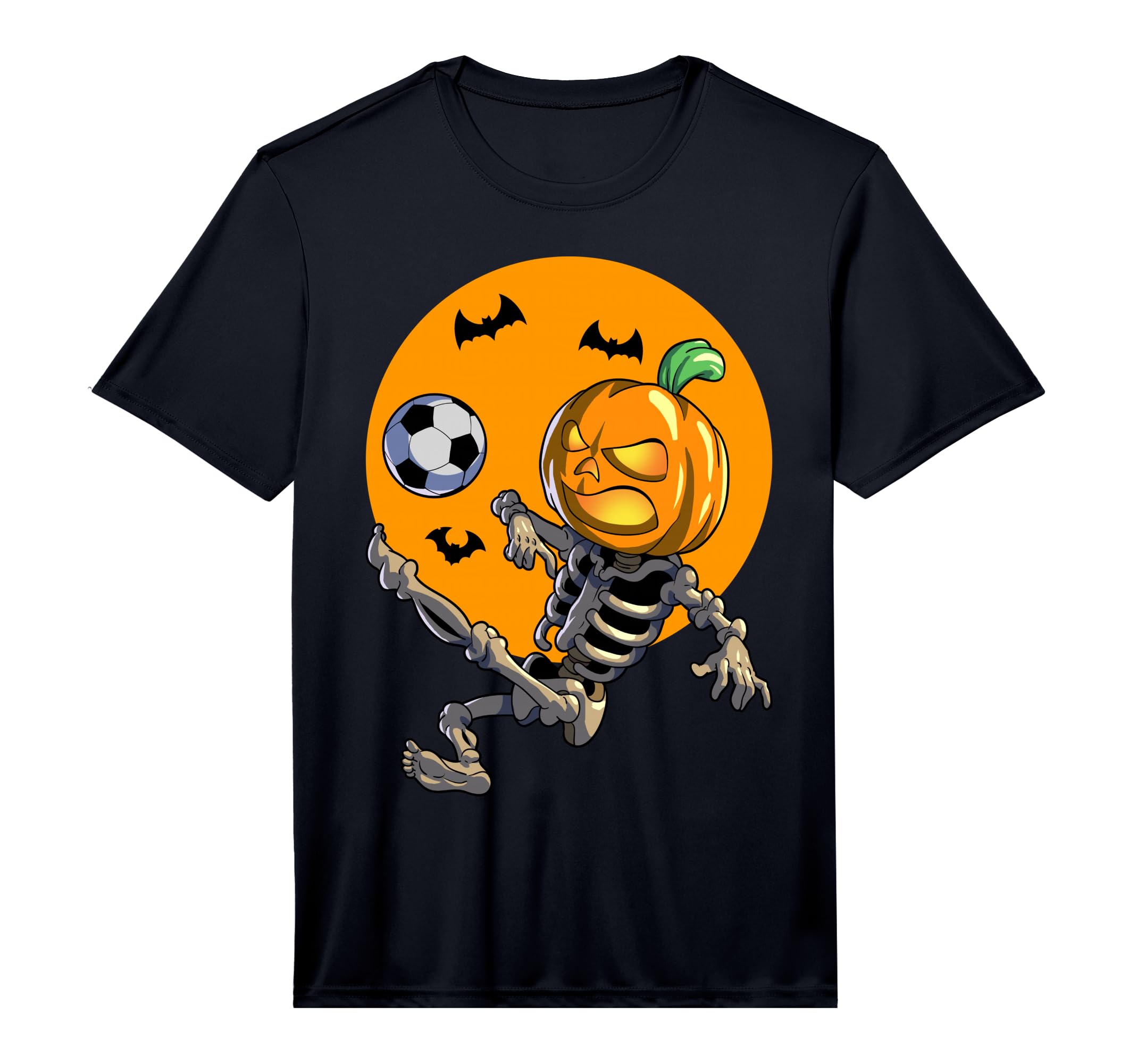 Soccer Skeleton Halloween Soccer T-Shirt - Custom Art Print Men Women