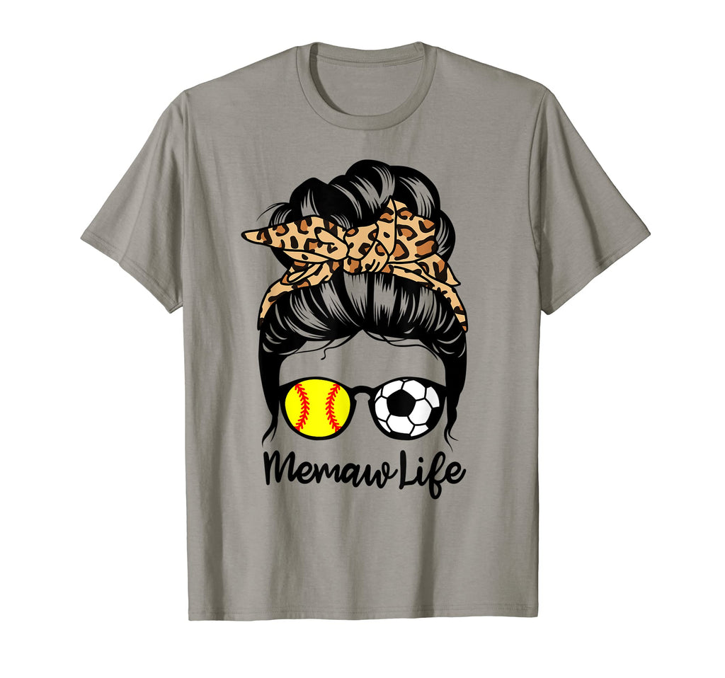 Memaw Life Messy Bun Hair Funny T-Shirt - Streetwear Style for Adults