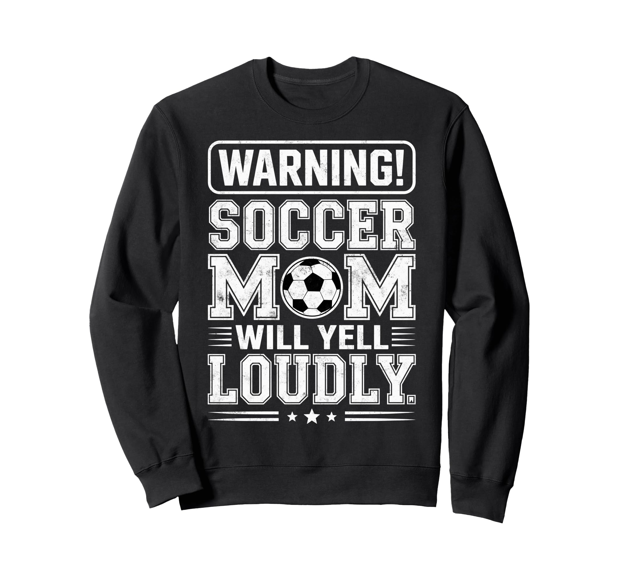 Warning Soccer Football Mom Sweatshirt - Fun Novelty Design for Adults