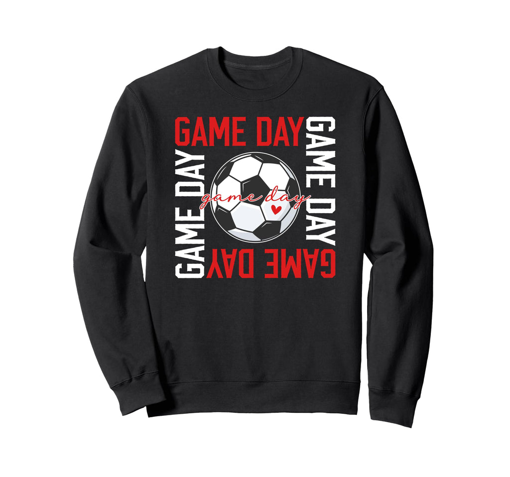 Game Day Soccer Heart Soccer Game Sweatshirt - Aesthetic Graphic Men Women