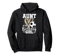 Aunt Birthday Soccer Ball Aunt Leopard Hoodie - Custom Art Print Unisex