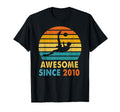 14Th Birthday Soccer Player 2010 T-Shirt - Minimalist Print Men Women
