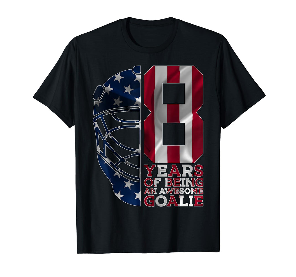 Goalkeeper 8 Years Awesome Goalie Ice T-Shirt - Minimalist Print Unisex