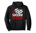 Soccer Sister Heart Soccer Players Hoodie - Fun Novelty Design Men Women
