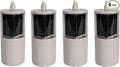 Solar Candles Outdoor Waterproof, Solar Candles for Cemetery, 2.5"x6.5",Dusk to DAW,for Cemetery Grave Garden Patio Yard Lawn Decoration (Set of 4)