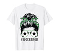 Soccer Mom Messy Bun Sports Momlife Sports T-Shirt - Unique Graphic Unisex