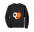 Split Heart Soccer Basketball Sweatshirt - Aesthetic Graphic Men Women