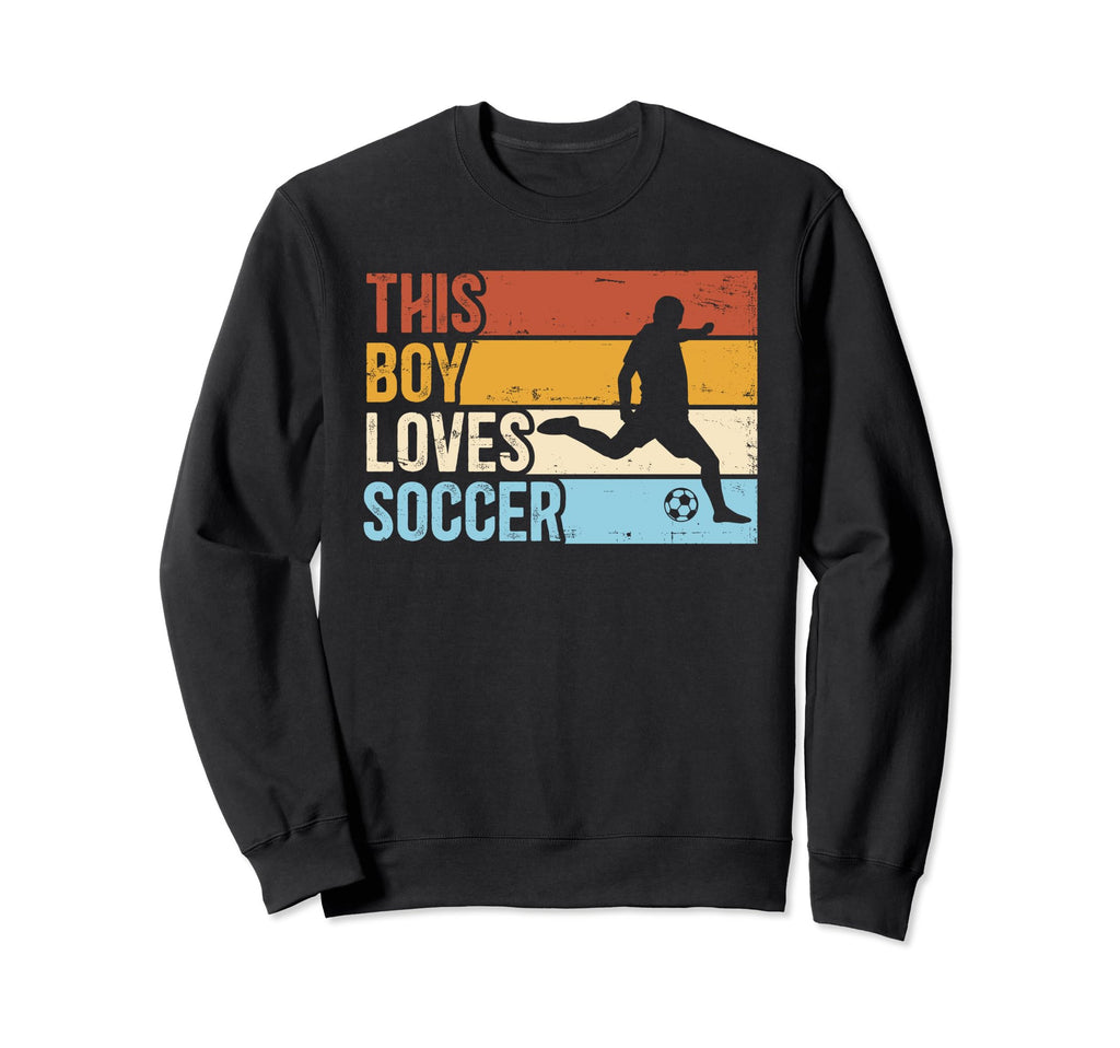 Funny This Loves Soccer Sweatshirt - Graphic Print Unisex
