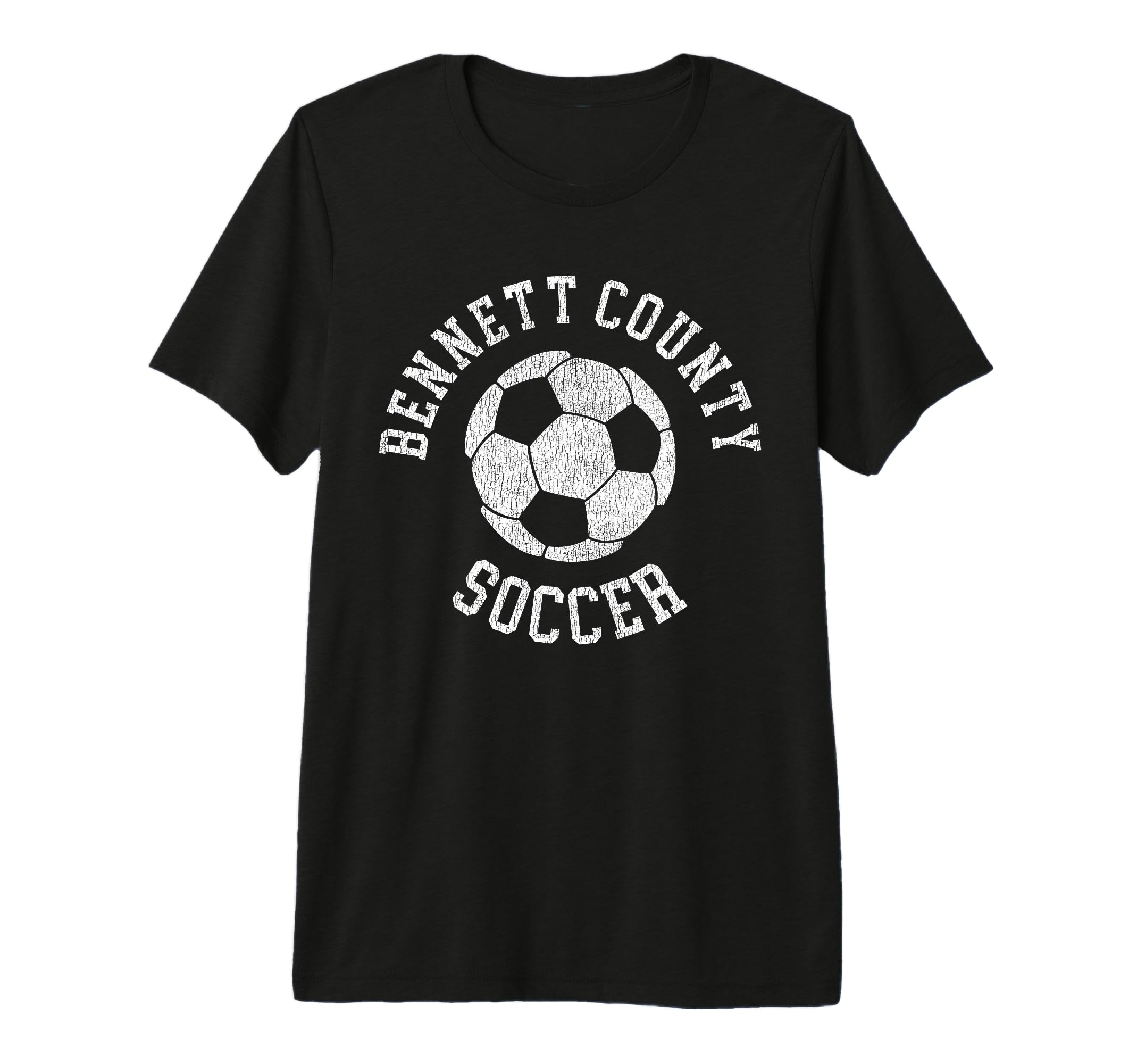 Bennett County Soccer Distressed T-Shirt - Casual Everyday Wear Men Women