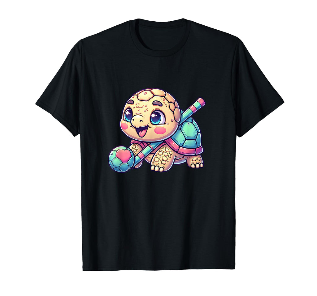 Turtle Heart Soccer Ball Pastel T-Shirt - Trendy Graphic Unisex
