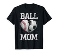 Ball Mom Soccer Baseball Sports Game T-Shirt - Graphic Print for Adults