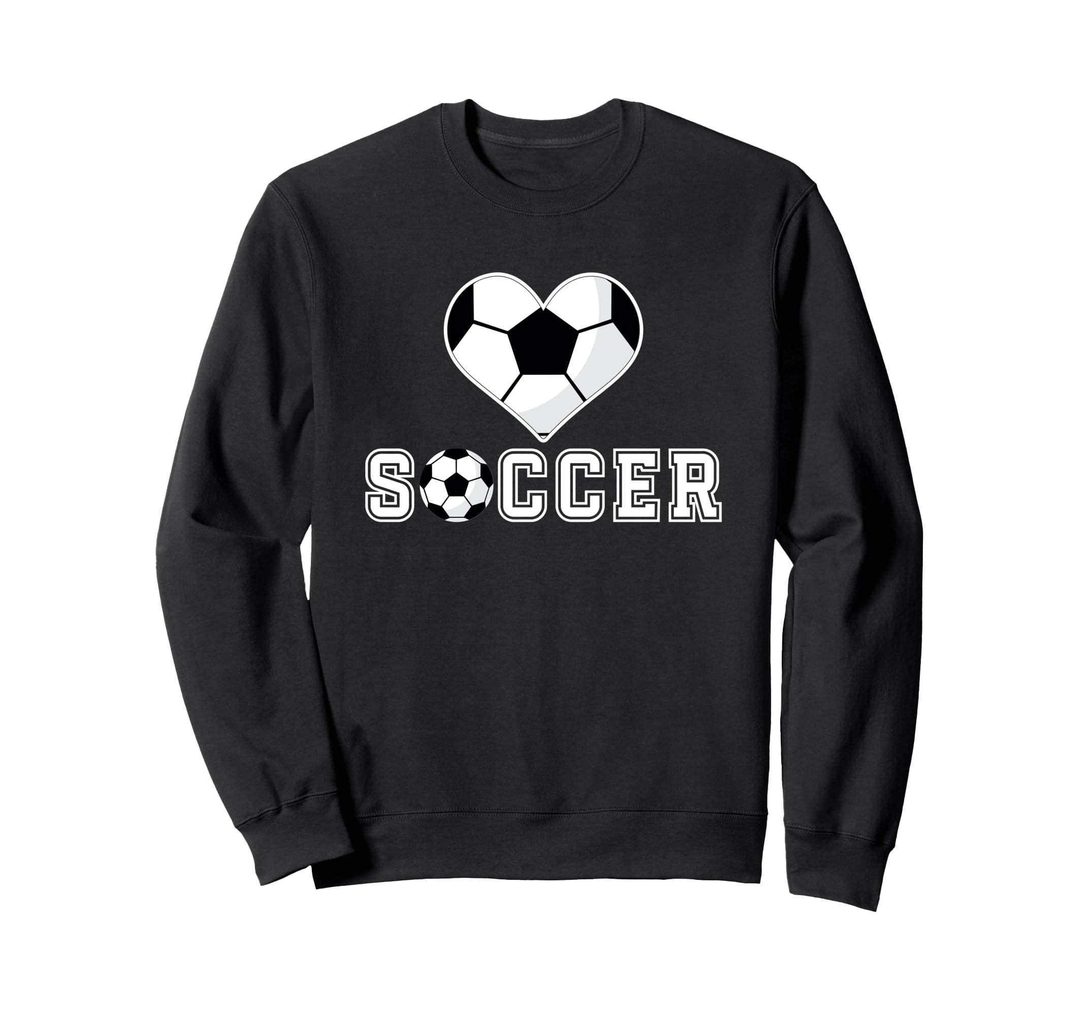 Heart Soccer Passionate Fan Sweatshirt - Casual Everyday Wear for Adults
