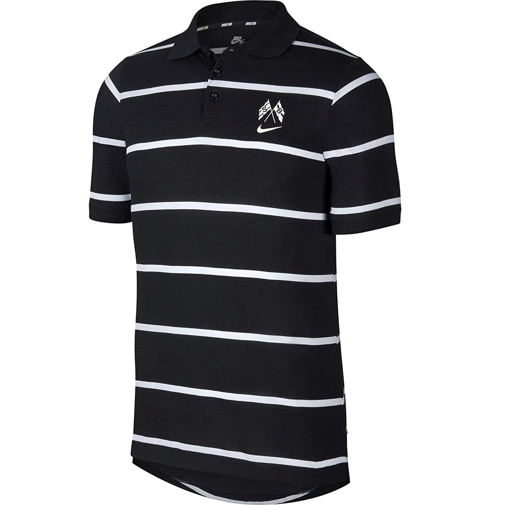 Nike SB Dri-Fit Jersey Polo Shirt - Black/Summit White