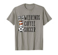 Coquette Bow Weekends Coffee Soccer T-Shirt - Casual Everyday Wear Unisex