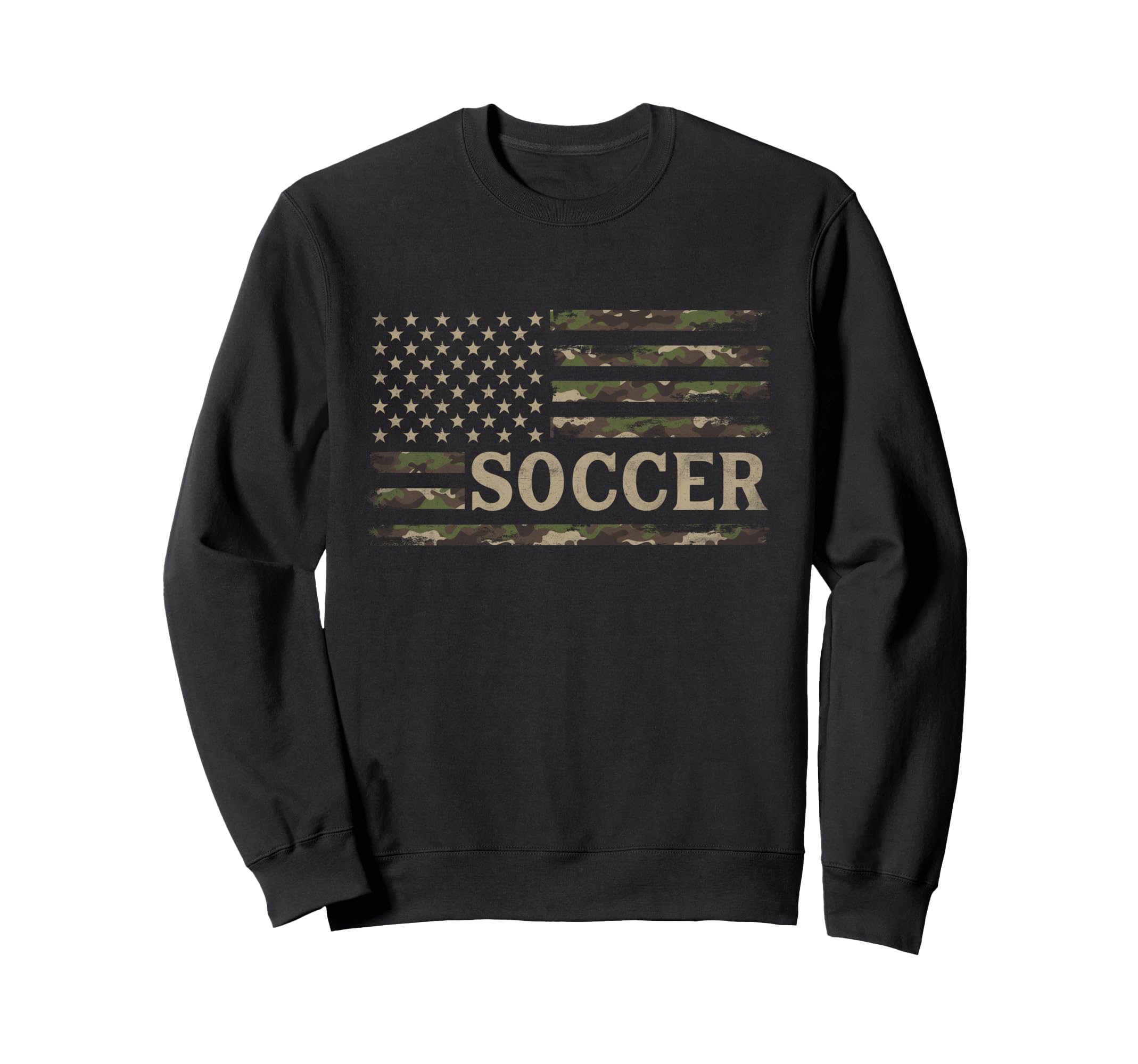 Camo Soccer Camourflage Usa Flag Sweatshirt - Trendy Graphic Men Women