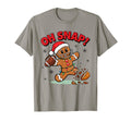 Oh Snap Funny Gingerbread Football Pajamas T-Shirt - Graphic Print Unisex