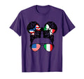 Half American Half Italian Usa Italy T-Shirt - Aesthetic Graphic Unisex