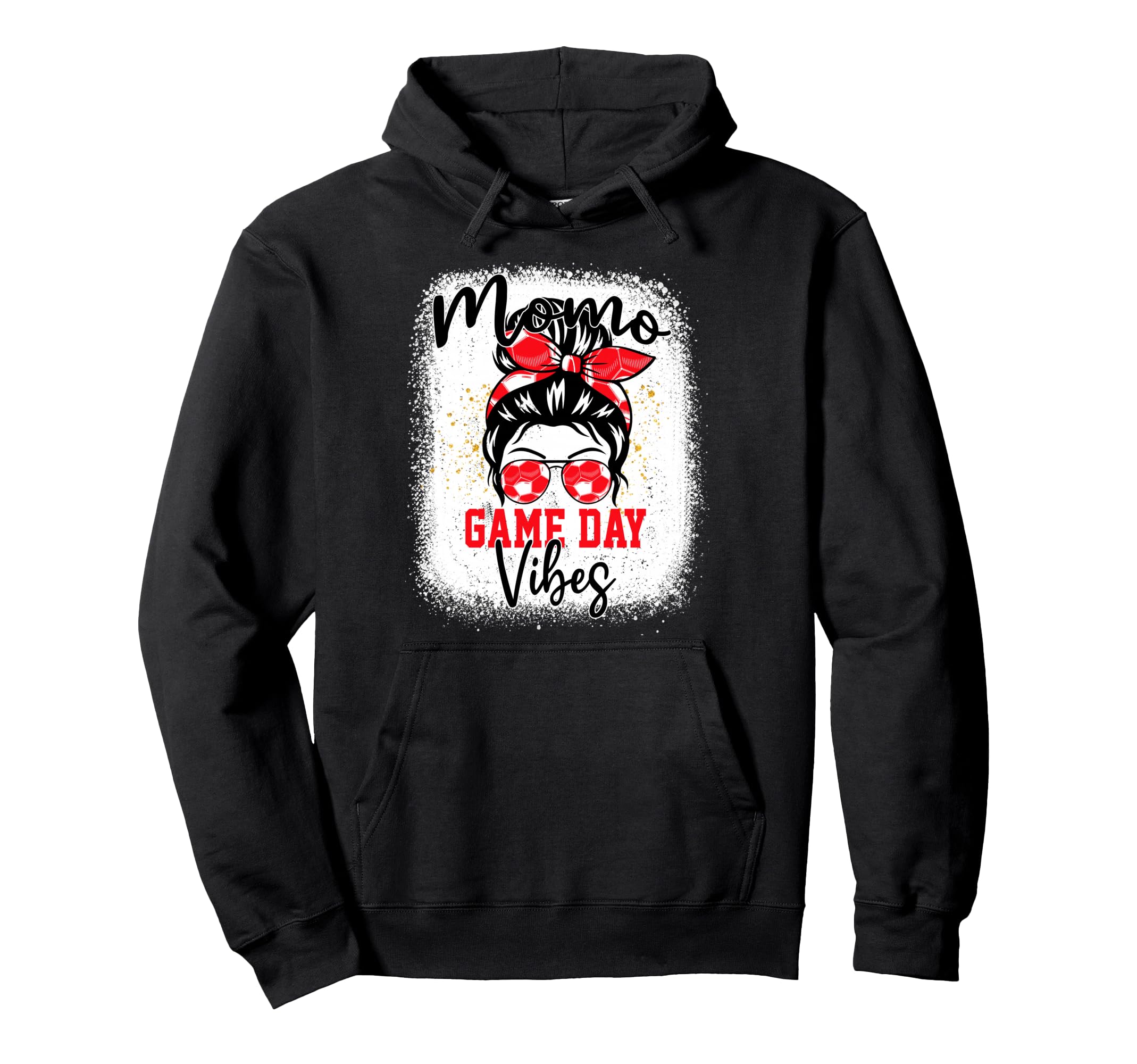 Soccer Momo Bleached Bun Mothers Day Hoodie - Custom Art Print Men Women