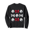Soccer Balls Bows Womens Soccer Sweatshirt - Custom Art Print Unisex