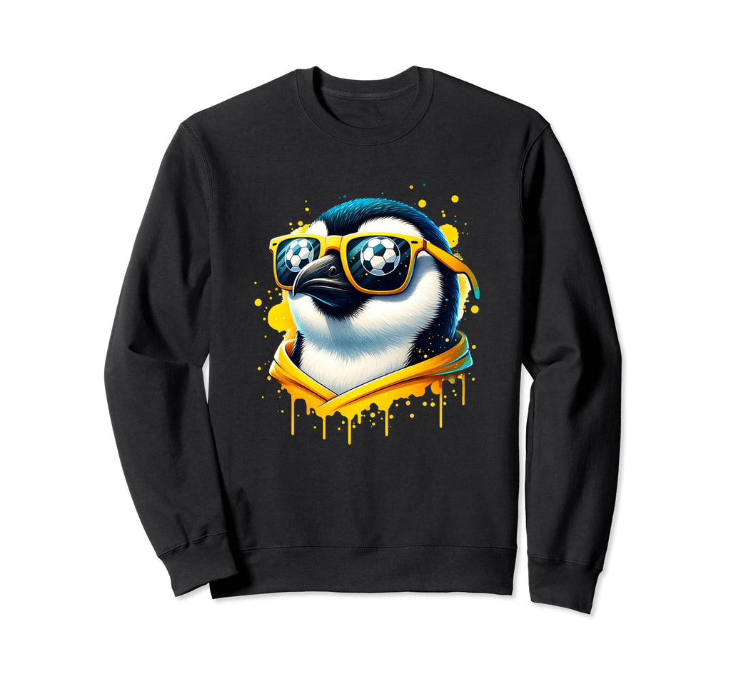 Penguin Soccer Player Fan Champion Sweatshirt - Streetwear Style Men Women