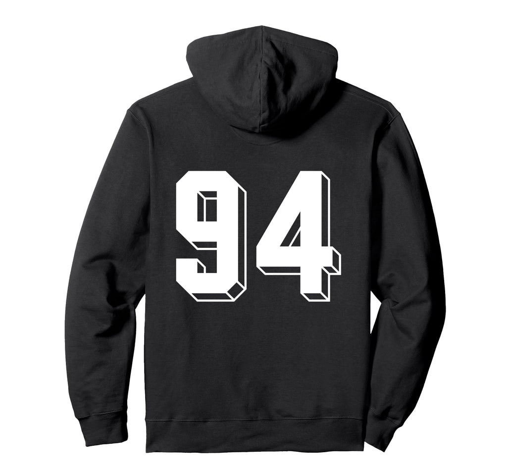 Number 94 Backside 80S 90S Team Jersey Hoodie - Unique Graphic Men Women