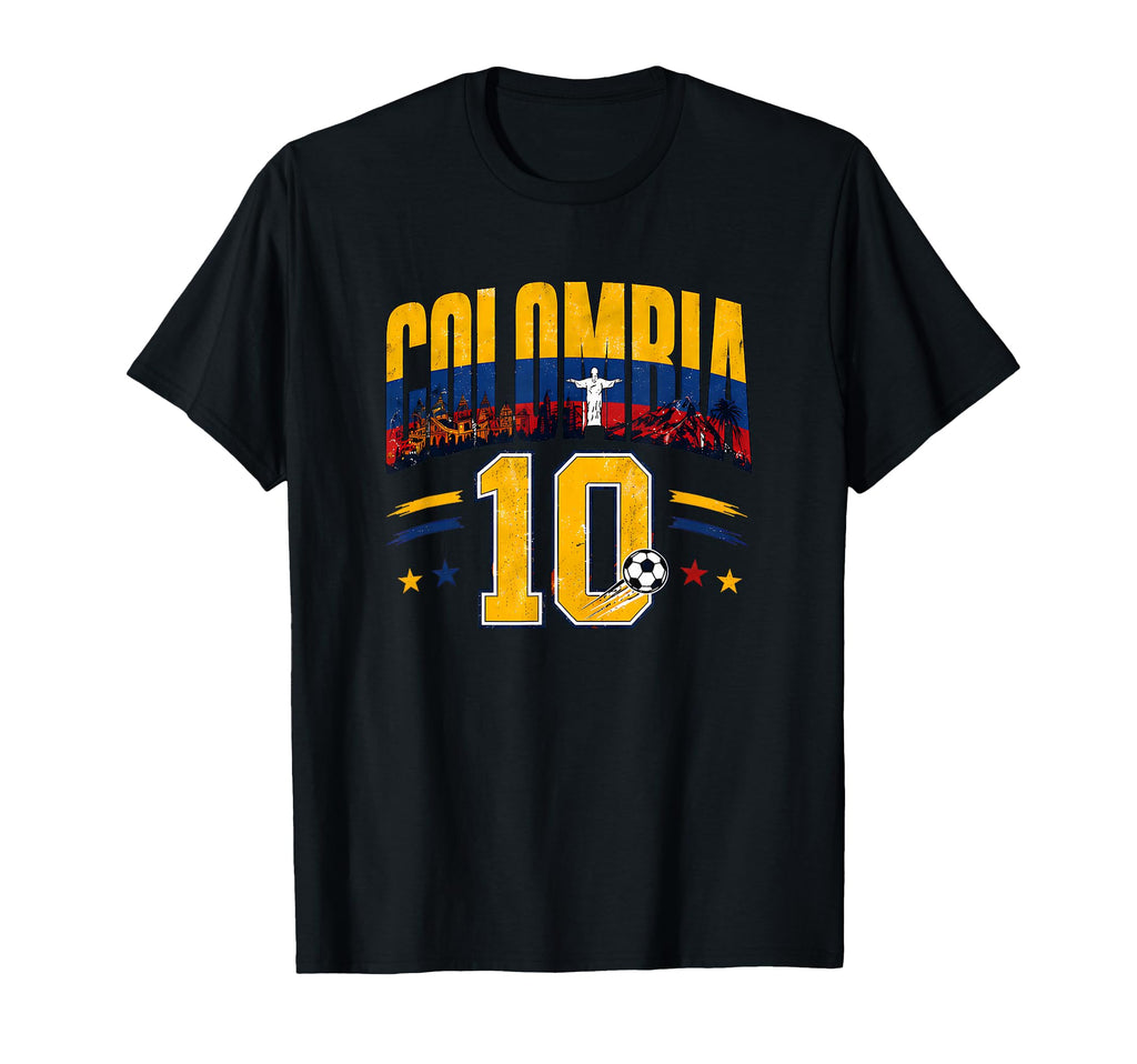 Colombia Football 10 Soccer Lovers T-Shirt - Streetwear Style for Adults