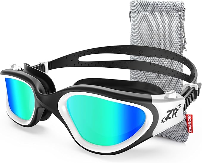 ZIONOR G1 Polarized Swimming Goggles for Unisex Adult Women Anti Fog 100% Anti UV Diving Goggles
