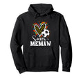 Soccer Memaw Leopard Heart Colorful Hoodie - Unique Graphic Men Women