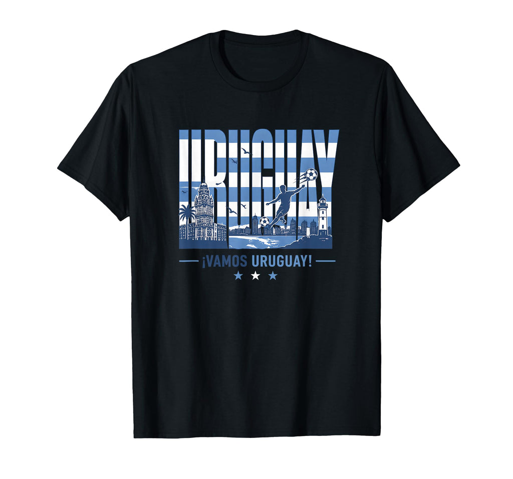 Uruguay Soccer Vamos Uruguay Football T-Shirt - Novelty Apparel Unisex
