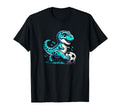 Funny T Rex Dinosaur Soccer Player T-Shirt - Streetwear Style for Adults