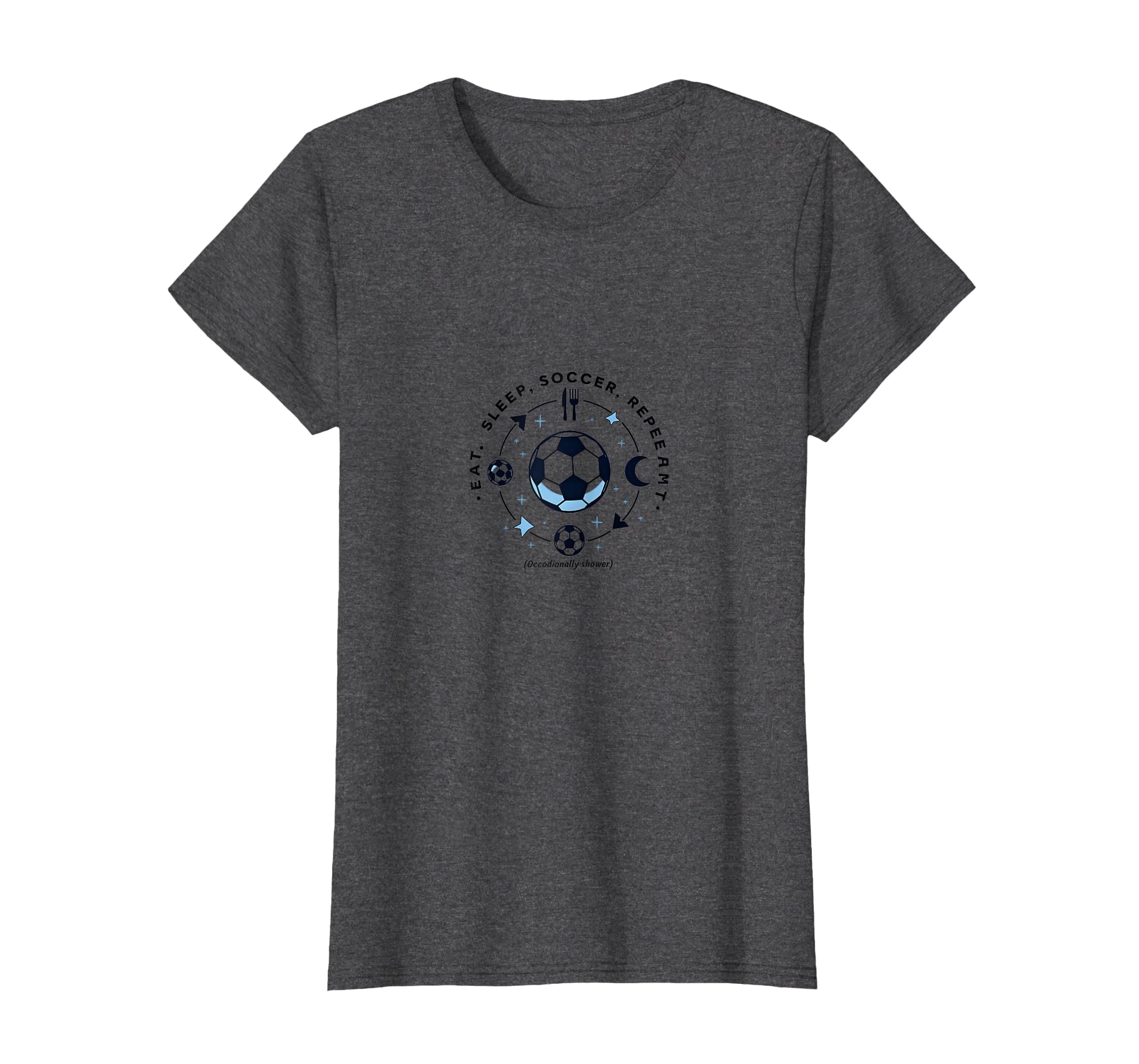 Eat Sleep Soccer Repeat Funny Player Sweatshirt - Trendy Graphic Unisex