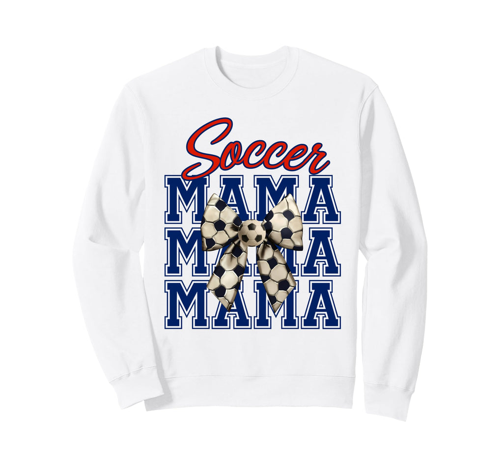 Soccer Mama Coquette Bow Aesthetic Sweatshirt - Aesthetic Graphic Unisex