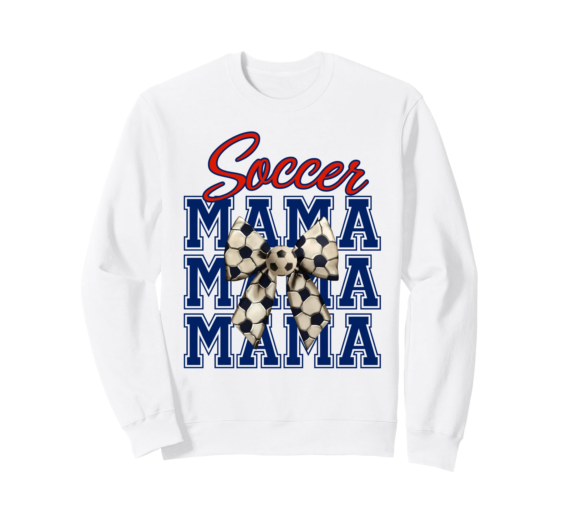 Soccer Mama Coquette Bow Aesthetic Sweatshirt - Aesthetic Graphic Unisex