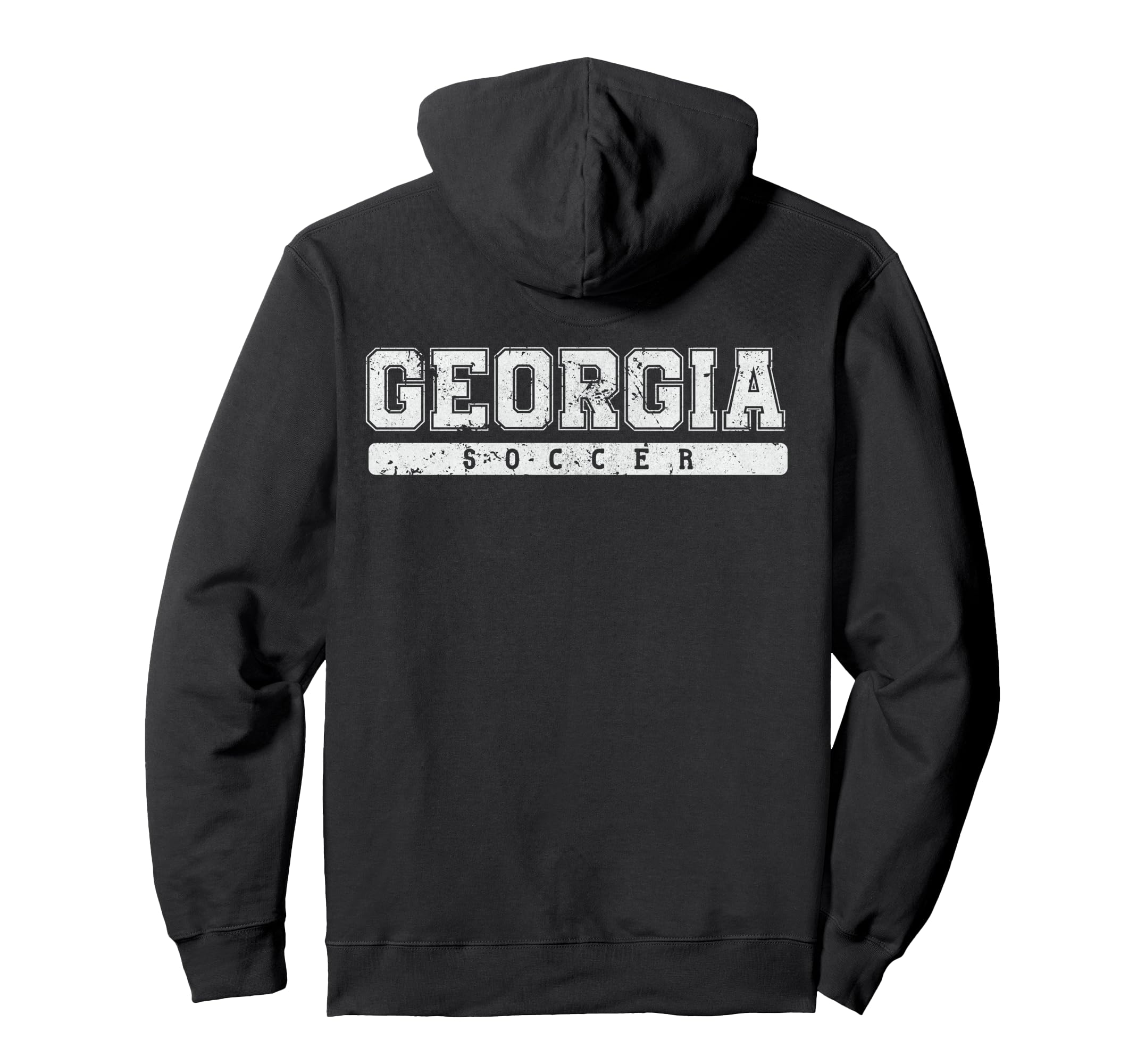 Georgia Soccer White Text Hoodie - Aesthetic Graphic Unisex