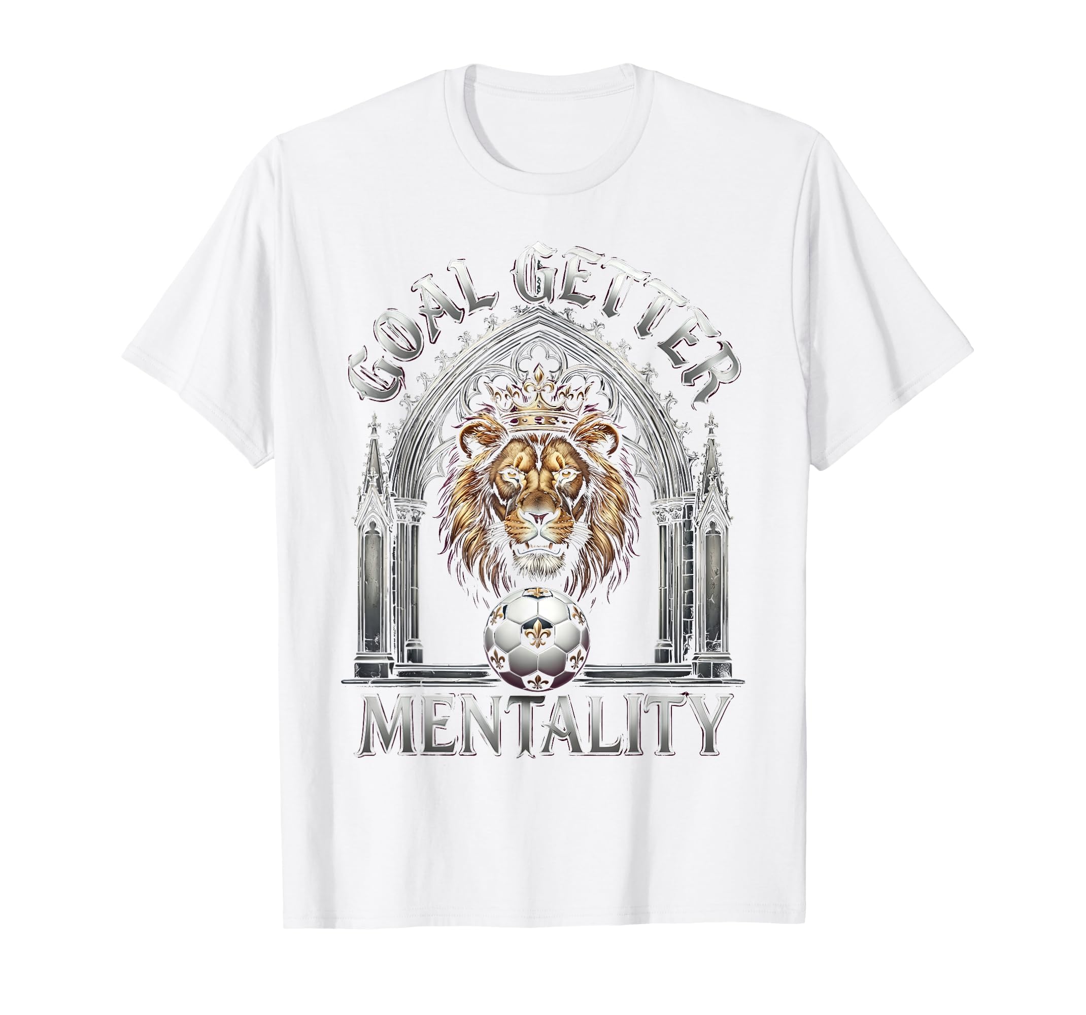 Goal Getter Mentality Womens Soccer T-Shirt - Minimalist Print for Adults