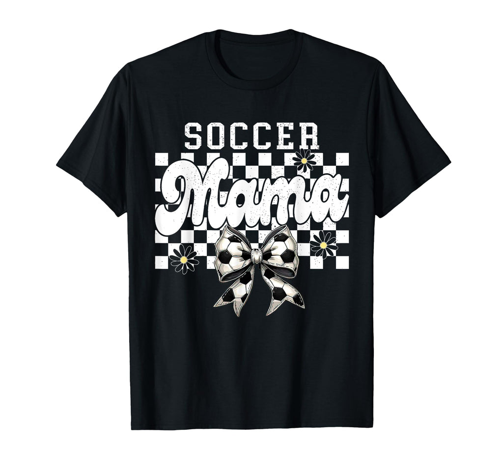 Soccer Mama Checkered Soccer Mom T-Shirt - Minimalist Print Men Women